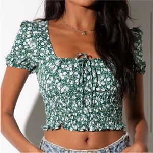 Motel Rocks Floral Crop Top